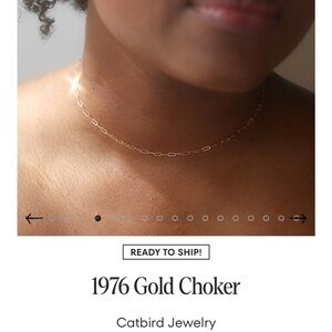 Catbird 1976 Gold Choker Necklace